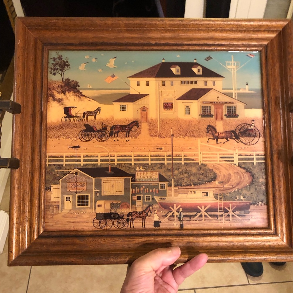 Charles Wysocki Hamilton Twin Pine Farm. Horse and buggy￼ Felts Tray